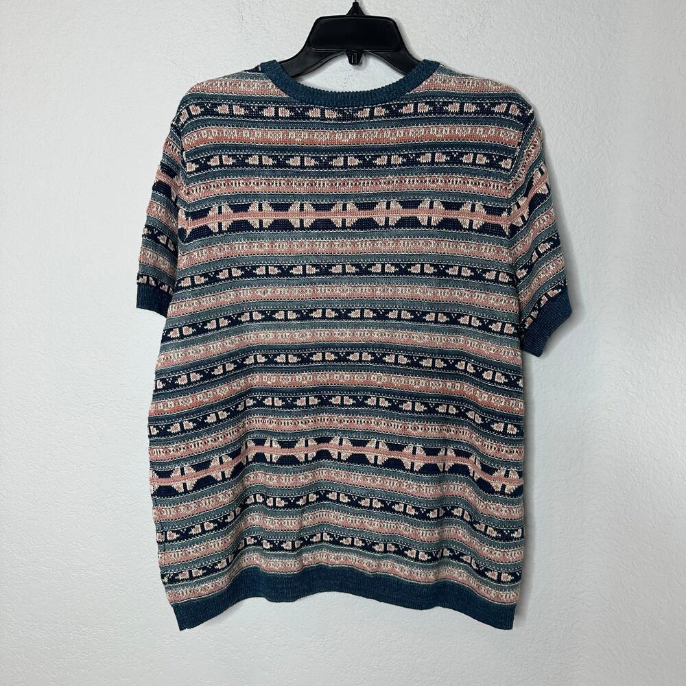 Lauren Ralph Lauren Plus Geo Stripe Short Sleeve Sweater - Picture 5 of 6